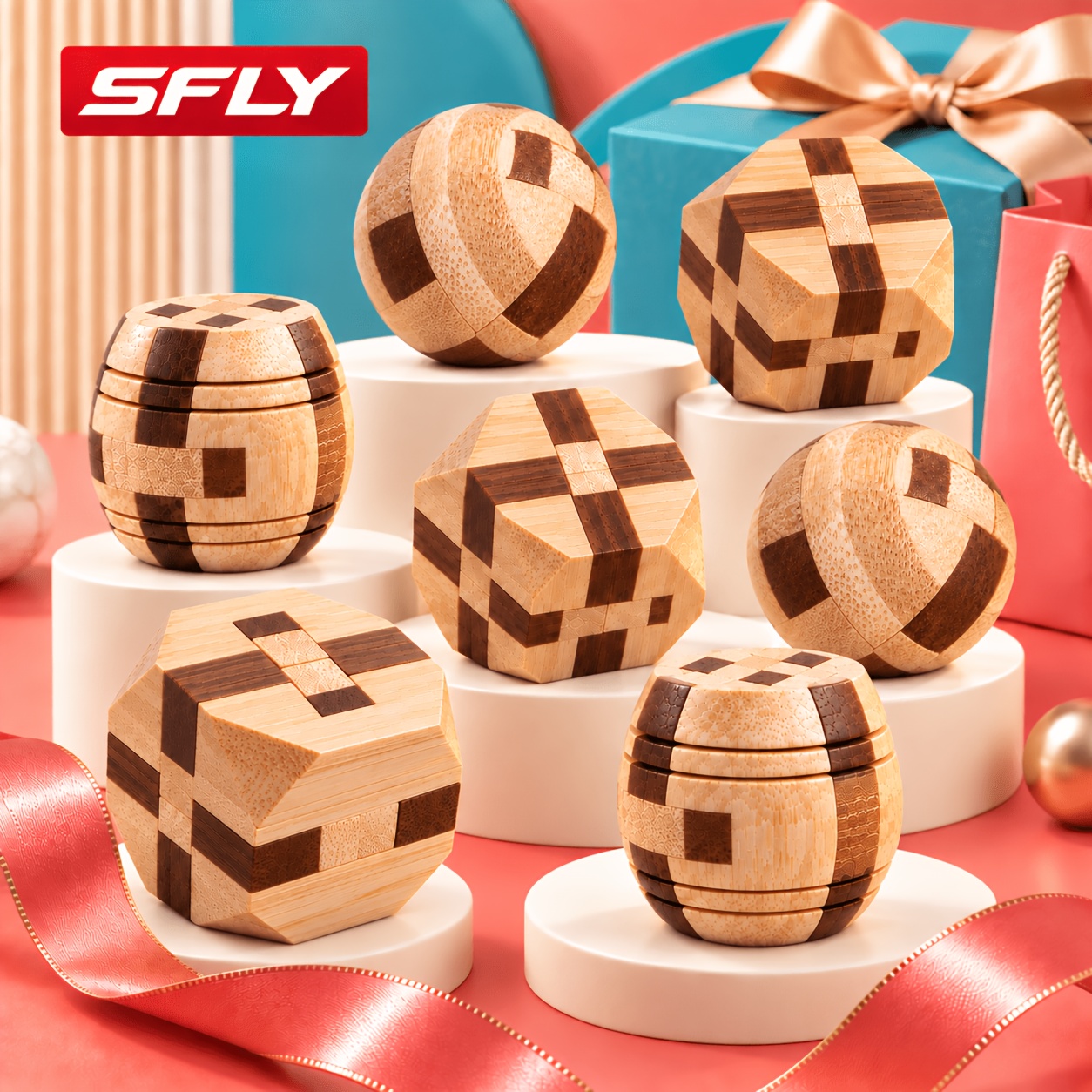 Wooden 3D Interlocking Puzzle Game, Birthday Gift