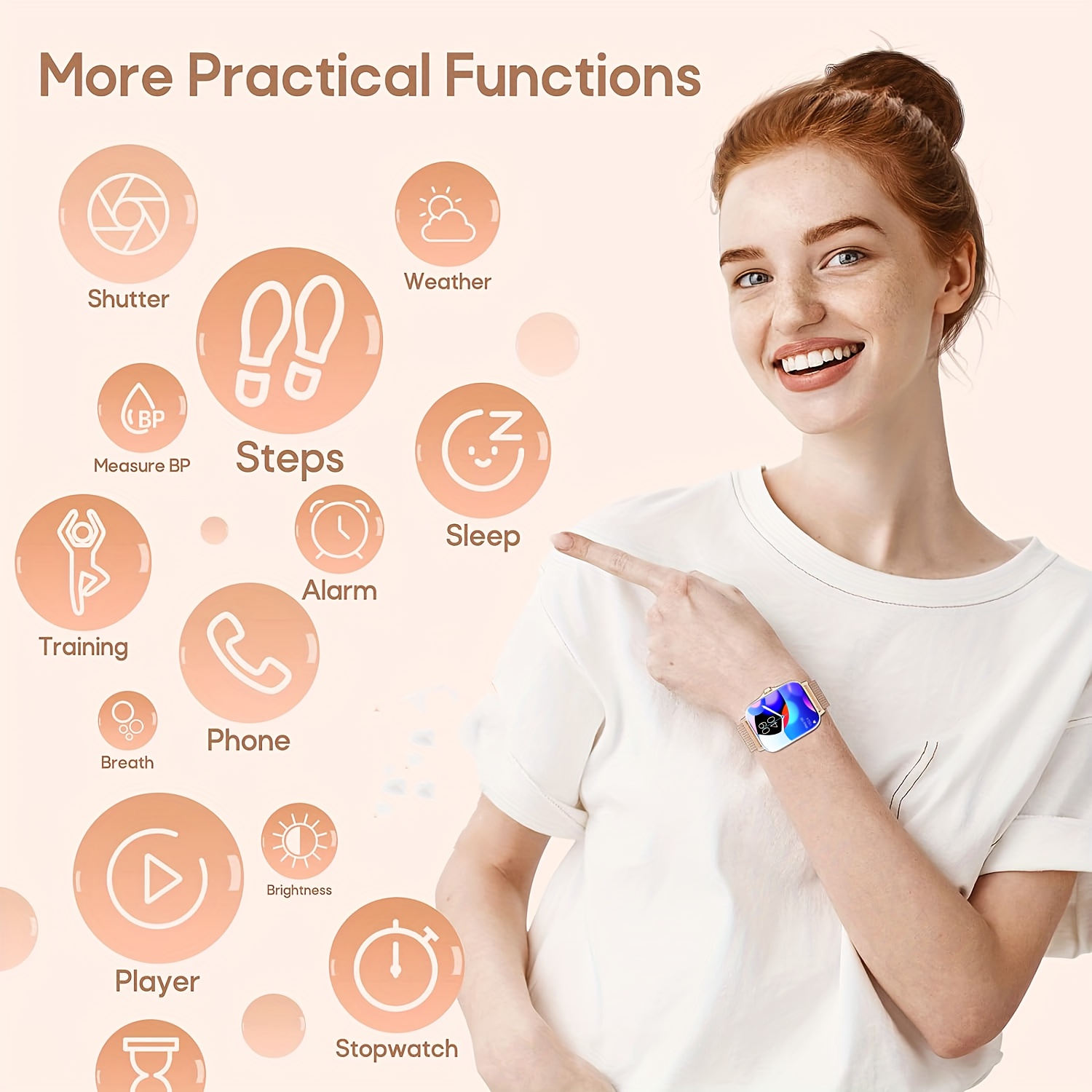 1* Watch For Women, Compatible With And IPhone Electronic Watch With  Built-in, Sports Watch With Wireless Call And Text Remind