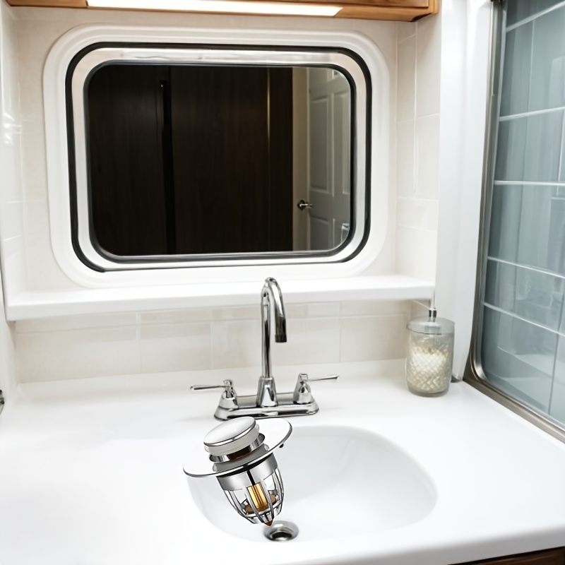 Filtre Anti Cheveux Lavabo Bouchon De Valve POP UP Universel 38mm - Pour Lavabo, Baignoire, Cuisine - Acier Inoxydable Bouchon Evier