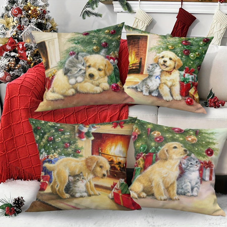 

4pcs Set Christmas - , For & Bedroom Decor - Zip ,