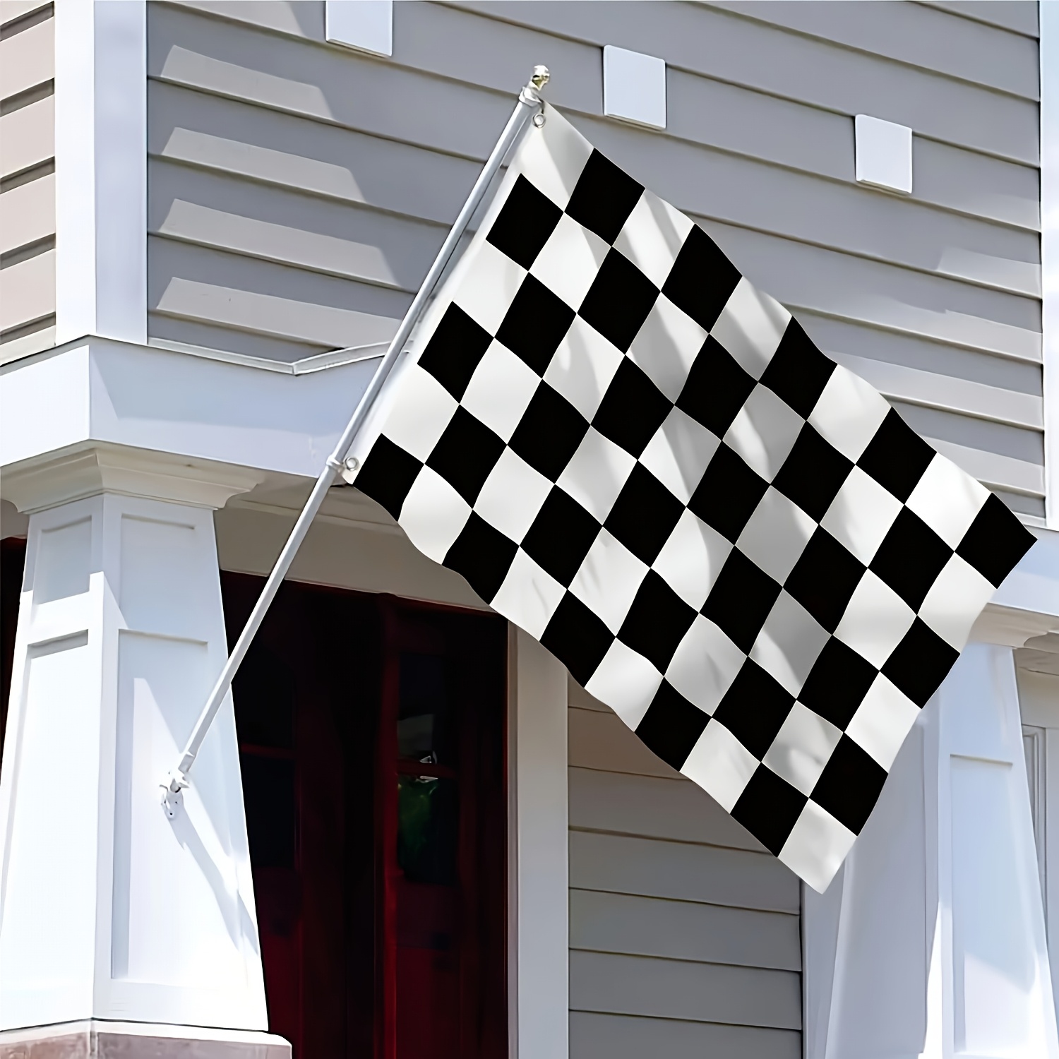 TEMU 1pc Single-sided Racing Print Durable Flag, Outdoor Banner Sign, Party Decor, Fade-resistant Flag, High-quality Hanging Flag, Yard Decoration,