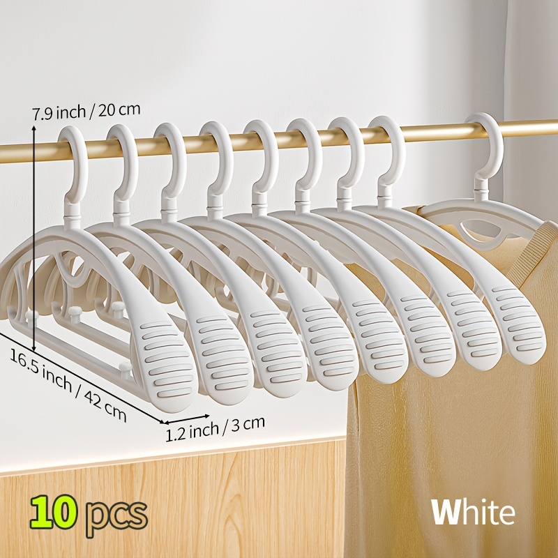 5/10pcs Space- Hanger Set - Extra Wide Shoulder Design For Delicate Clothing, Compact Closet Organization System (dual Colors)