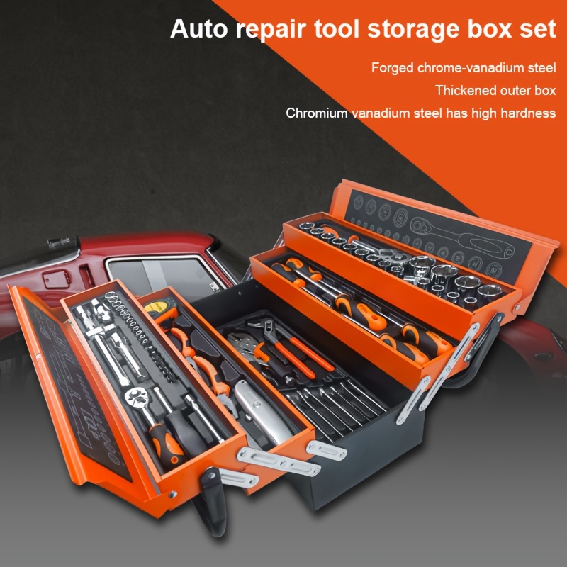 Iron plastic Hardware Car Repair Tool Storage Box Convenient - Temu