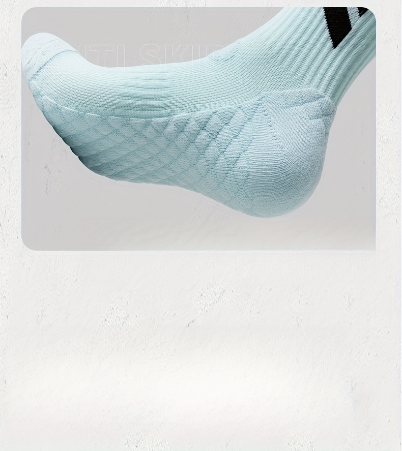 4 Pairs of Men'S Autumn And Winter Professional American-Style Elite Basketball Socks with Towel Bottoms & Sports Socks
