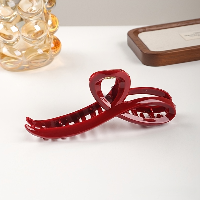 1 Minimalist Cross Wave Hair Grab, Fashionable Back Of Updo Shark Clip, 2024 New Versatile Hairpin Hair Accessory
