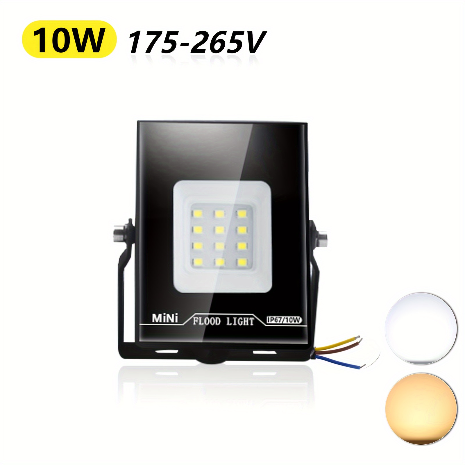 

10w Led Flood Light, Thinner Outdoor Security Lights Led Stadium Light, Landscape Floodlight For Garage, Patio, Garden