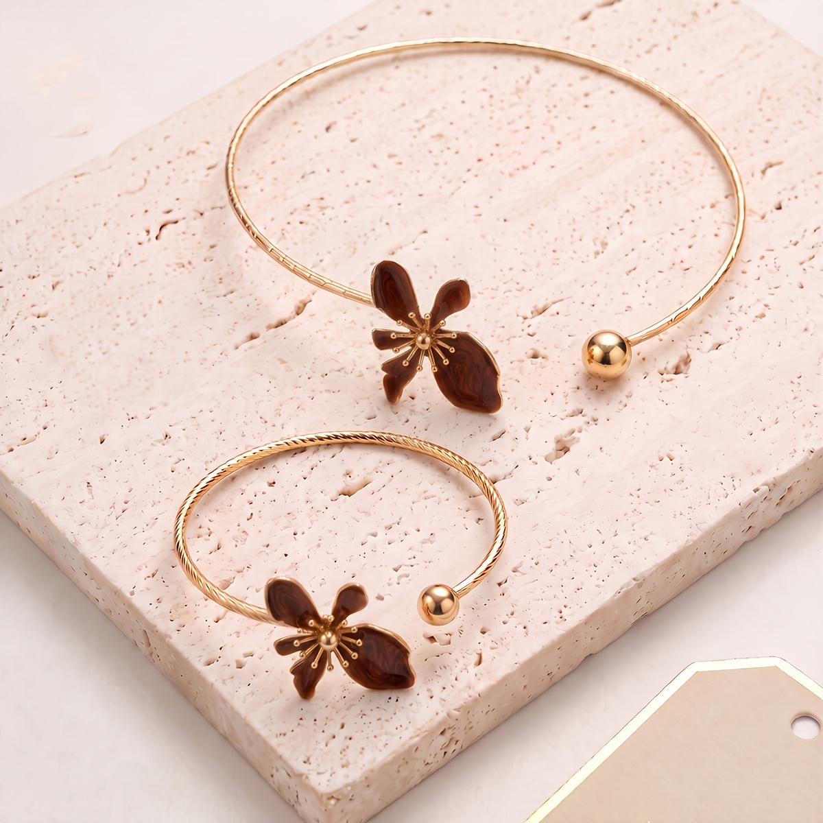 French Gentle Style Retro Necklace and Bracelet Set, 2pcs