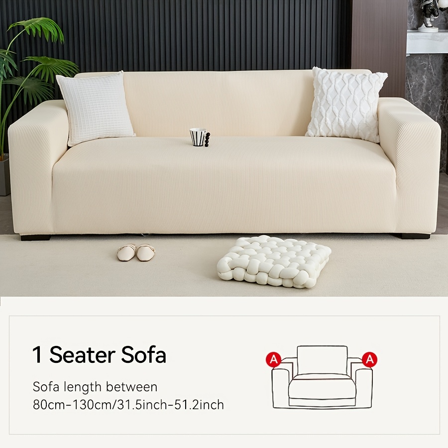 E-shop Sofabezug im Easy Style mit geradem Streifenmuster, maschinenwaschbar, tierfreundlich, hohe Elastizität, elastisches Band-Design, schützender