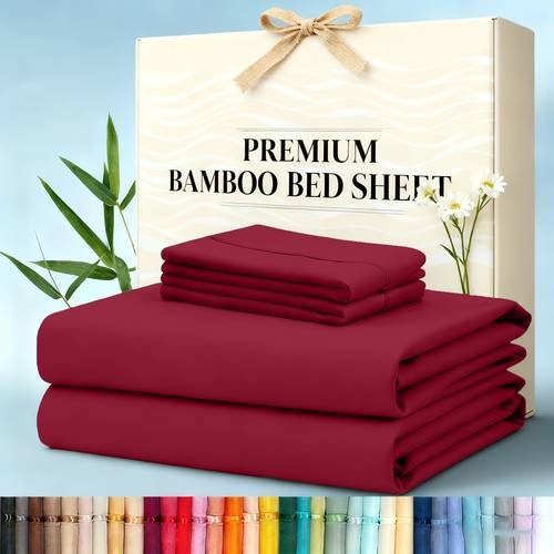 3 4pcs cooling bed sheets set soft lightweight and breathable deep pocket 40cm fitted sheet flat sheet and 2 pillowcases machine washable and breathable summer bedding