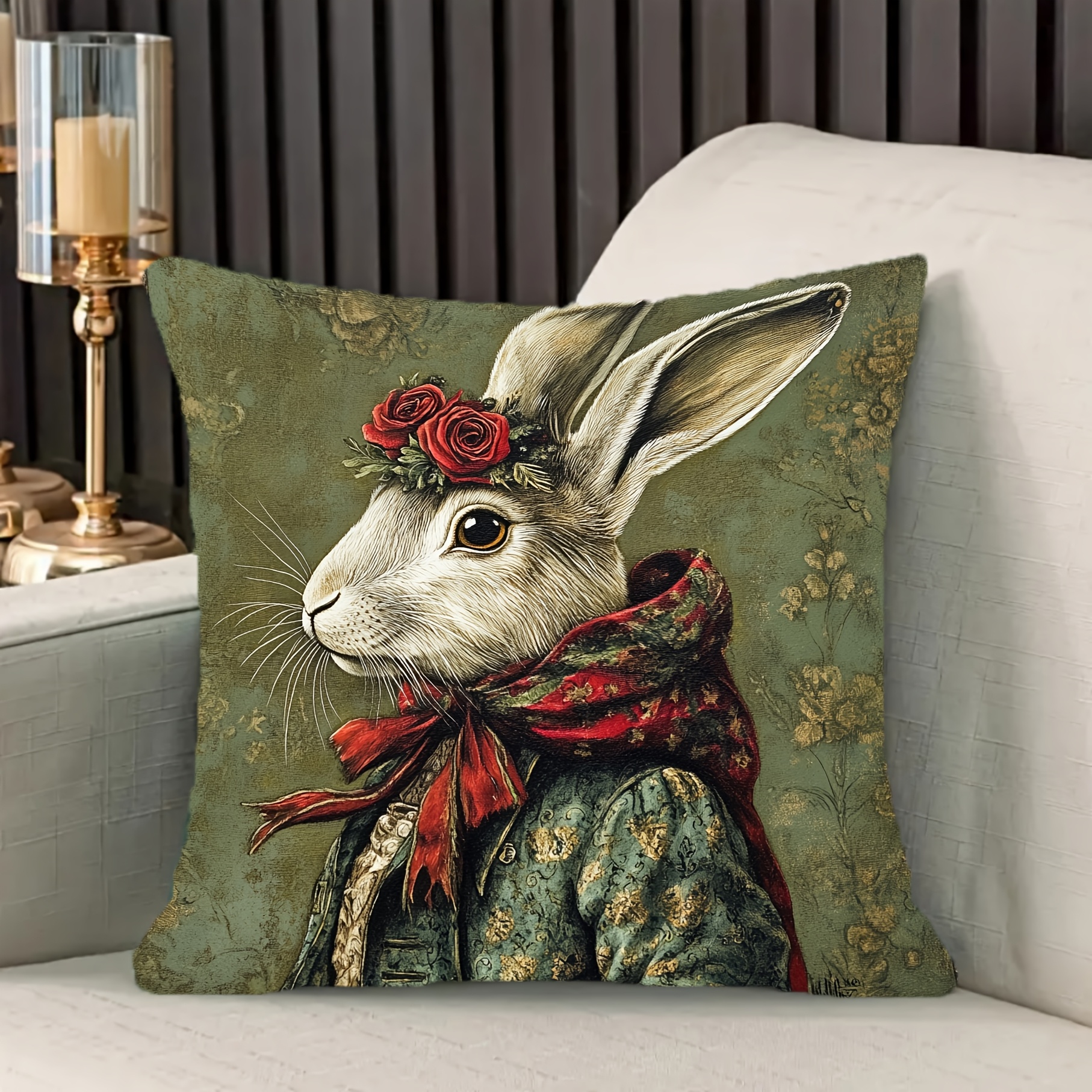 

1pc Vintage Bohemian Cushion Cover, 18x18 Inch Polyester Short Plush, Machine Washable, Zipper Closure, Woven Decorative Throw Pillow Case For Home, Sofa, Bedroom - Siyu1851