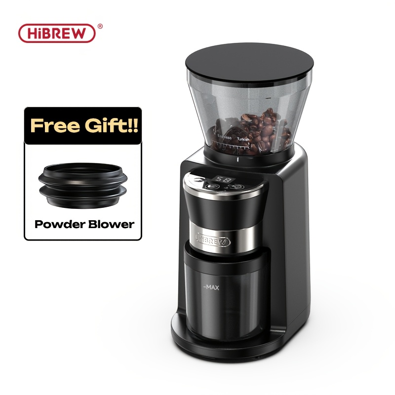 Hibrew Automatic Burr Mill Electric Coffee Grinder With 31 Gears For Espresso Pour Over Visual Bean Storage G3