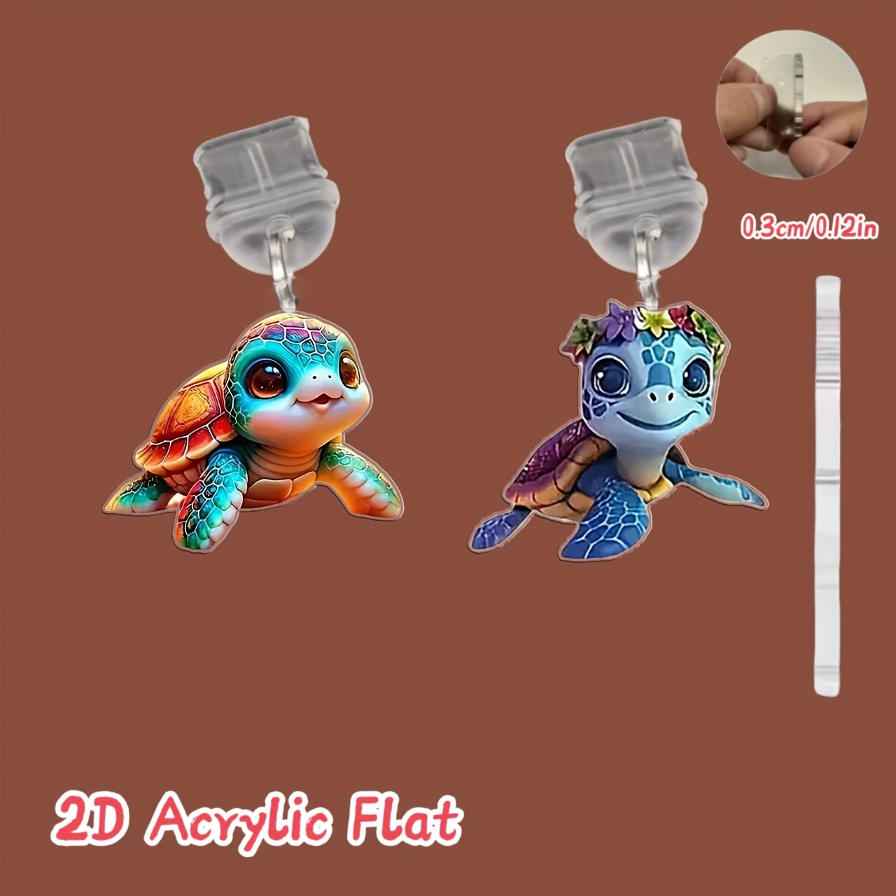 2dflat 2pcs Cute 2d Acrylic Phone Dust Plugs, Compatible With Iphone/type-c Connectors, And Maintenance, Suitable For Holiday Gifts, Not 3d