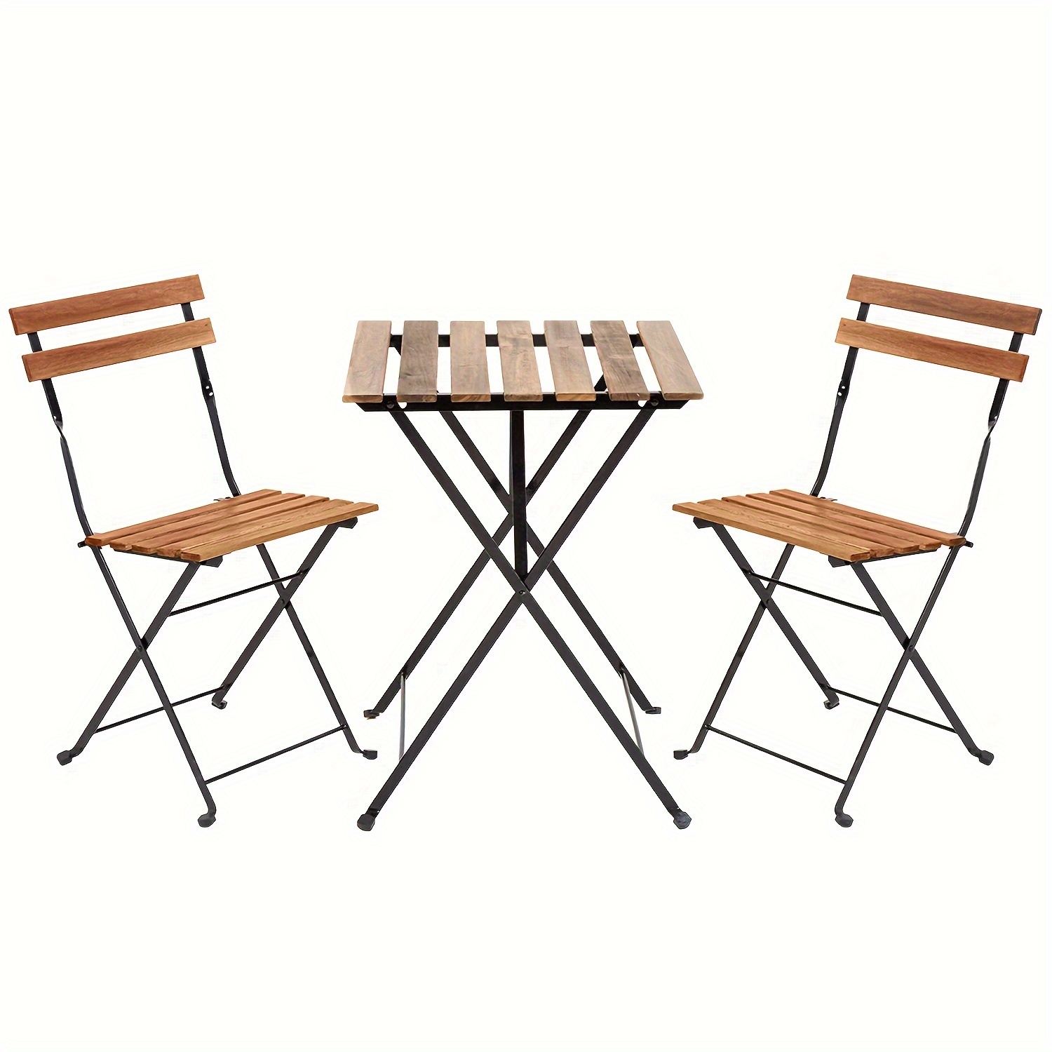 

Premium Frame Patio Bistro Set, Folding Outdoor Patio Furniture Sets, 3 Piece Patio Set Of Folding Patio Table And Chairs