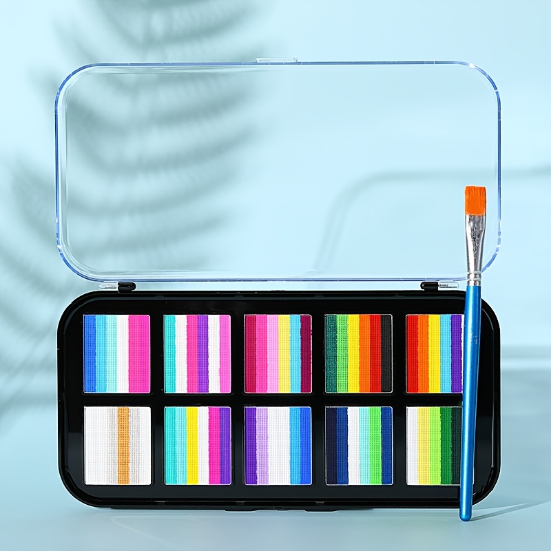 Image of Face Body Paint Palette, Professional Flash Non-toxic Safe Tattoo Halloween Fx Party Artist Fancy Makeup Painting Set