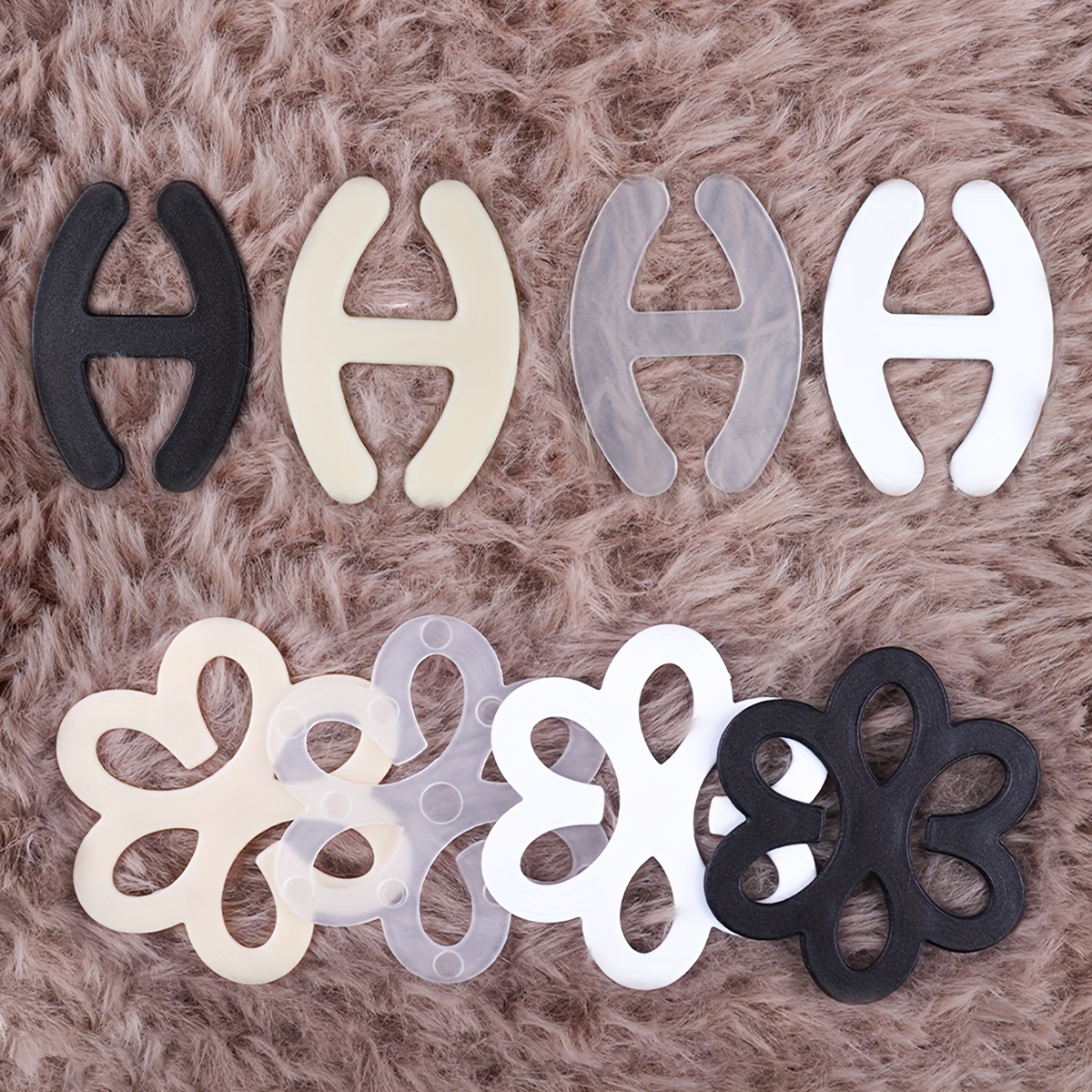 Image of 8pcs H Shape + Flower Shape Underwear Non-slip Chest Anti-slip Bra Shoulder Strap Cross Back Strap Bra Underwear Accessories