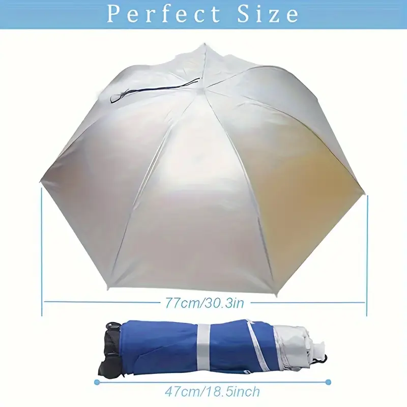 Foldable Fishing Sunshade Umbrella Hat – UV Protection, Unisex, Multicolor