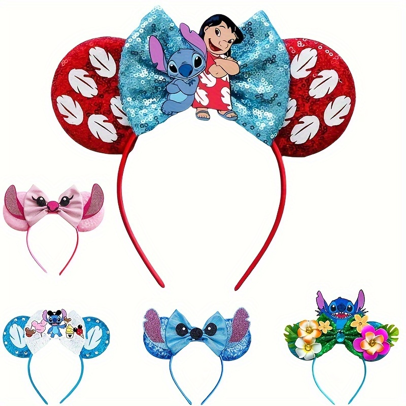 

[ Authorized ] 1pc Disney Sparkly Sequin Headband With Bow, & Tigger Inspired Hair Accessories, Cute Glittery Hairbands For Women And Girls, Party Favors And Costume Decors