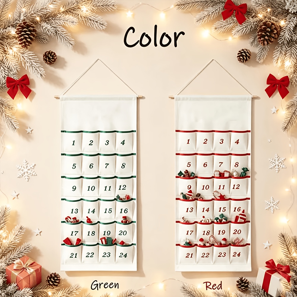 TEMU Calendrier de l'Avent personnalisé/Nom personnalisé Compte à rebours de Noël/Décoration de festival à suspendre/Cadeaux de famille/Calendrier de