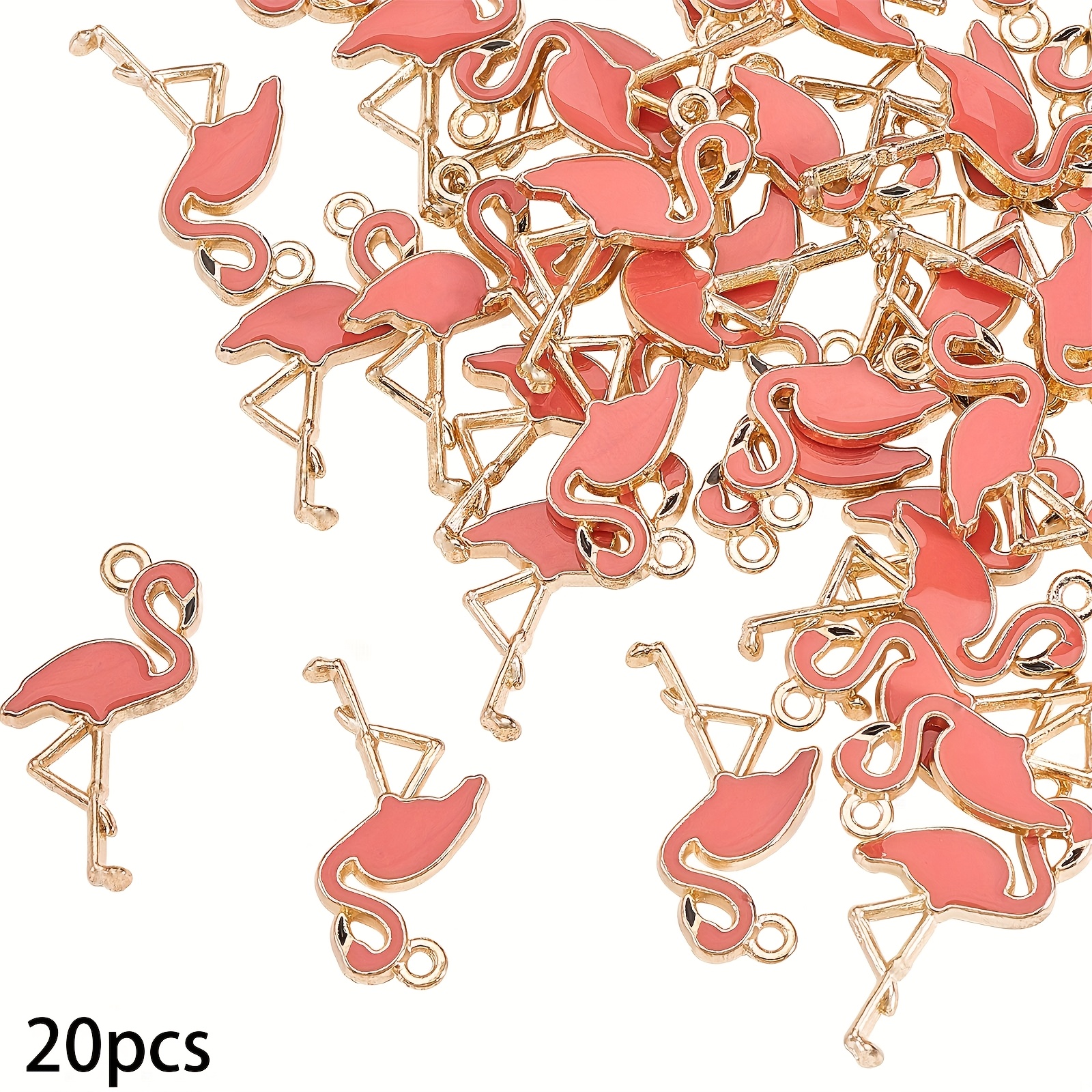TEMU 20pcs Breloques Rose Colorées Plaqué Or Breloques Émaillées pour la Fabrication de Bijoux et l'Artisanat