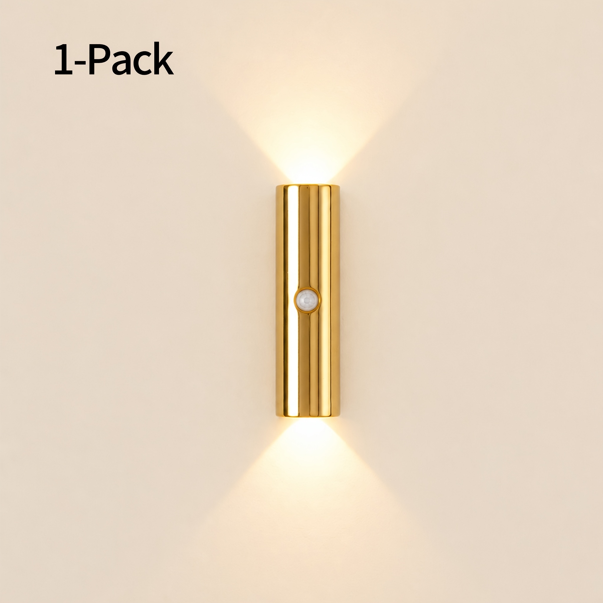 TEMU Lámpara de pared LED recargable por USB con atenuación y sensor de movimiento, luz nocturna magnética inalámbrica, adecuada para escaleras, ,
