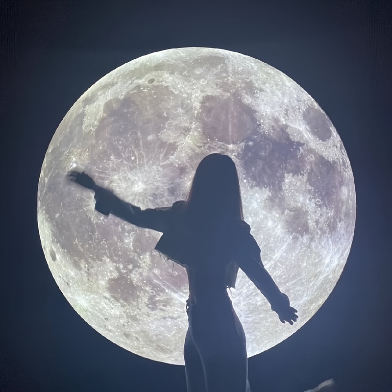 Lámpara de proyección LED planetaria de luna, 1 pieza/3 piezas lámpara de luna con inserto amarillo, blanco y azul. Lámpara de proyección de luna roja, luna de sangre de Halloween, lámpara de proyección portátil con interfaz USB para techo de dormitorio, fondo fotográfico, creador de ambiente lindo