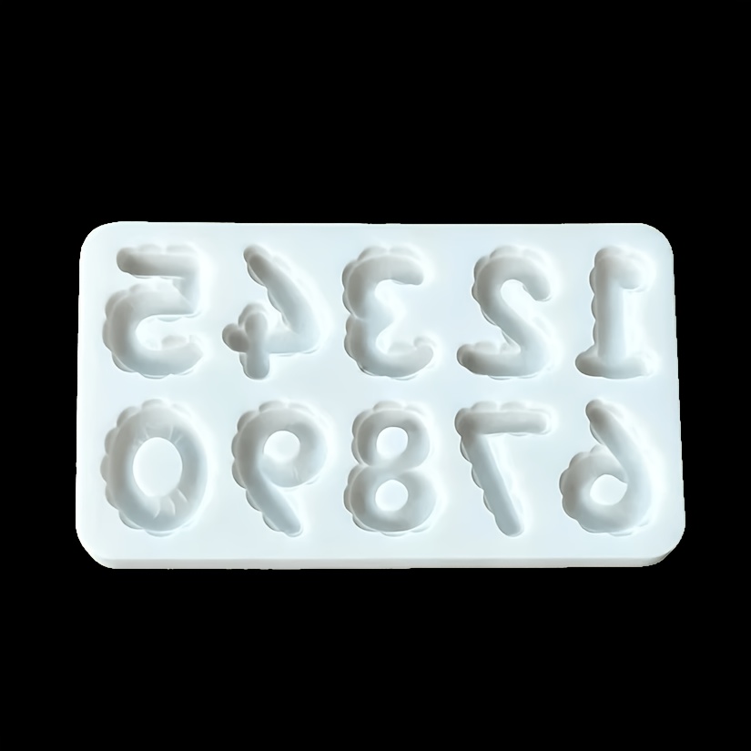 TEMU Balloon Numbers 0-9 Silicone Molds For Chocolate Birthday Cake Decoration Baking Molds Baking Tools