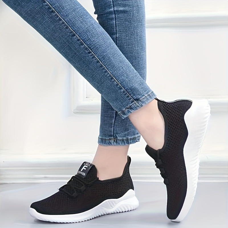 women s solid color casual sneakers slip lightweight soft 3