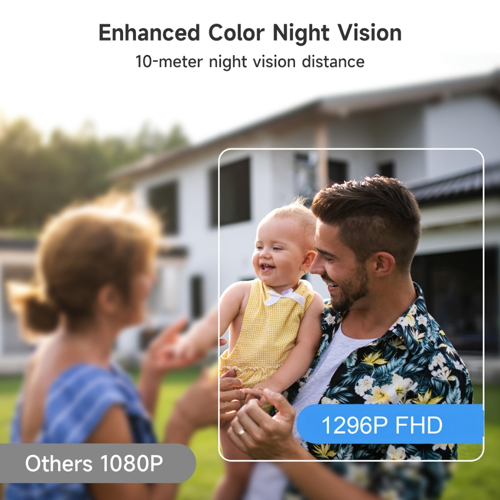  solar panel wireless security camera hd outdoor cam with color night vision 3mp 1296p high resolution wi fi smart   camera baby elderly pets   2 way audio ptz technology app control   alerts Product details 3