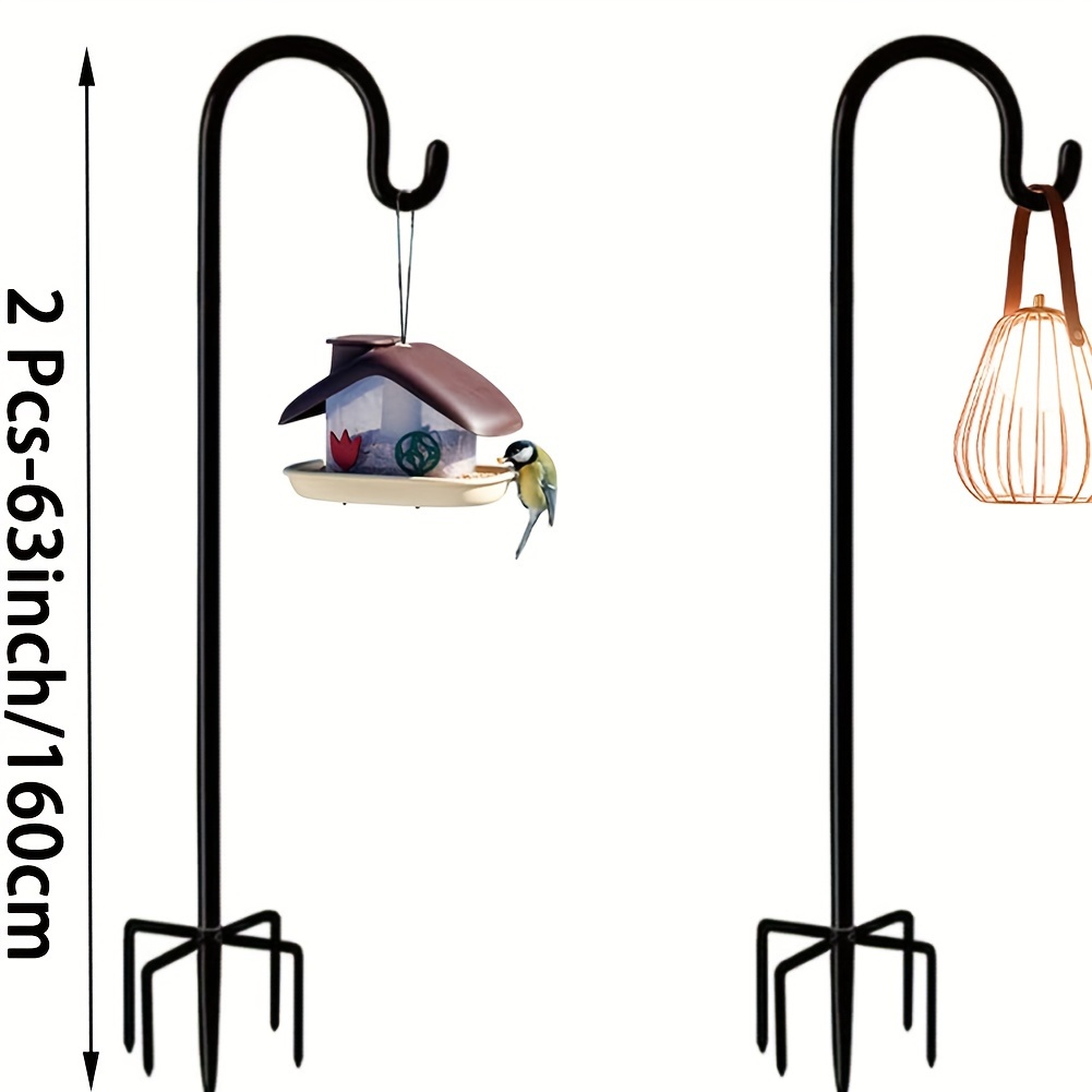 2 Packs Shepherd Hooks For Bird Feeders Outside, Shepherd Stand Plant Hanger Yard Hooks For Lanterns, Solar Lights, Bird Feeder, Wedding, Planter Pot