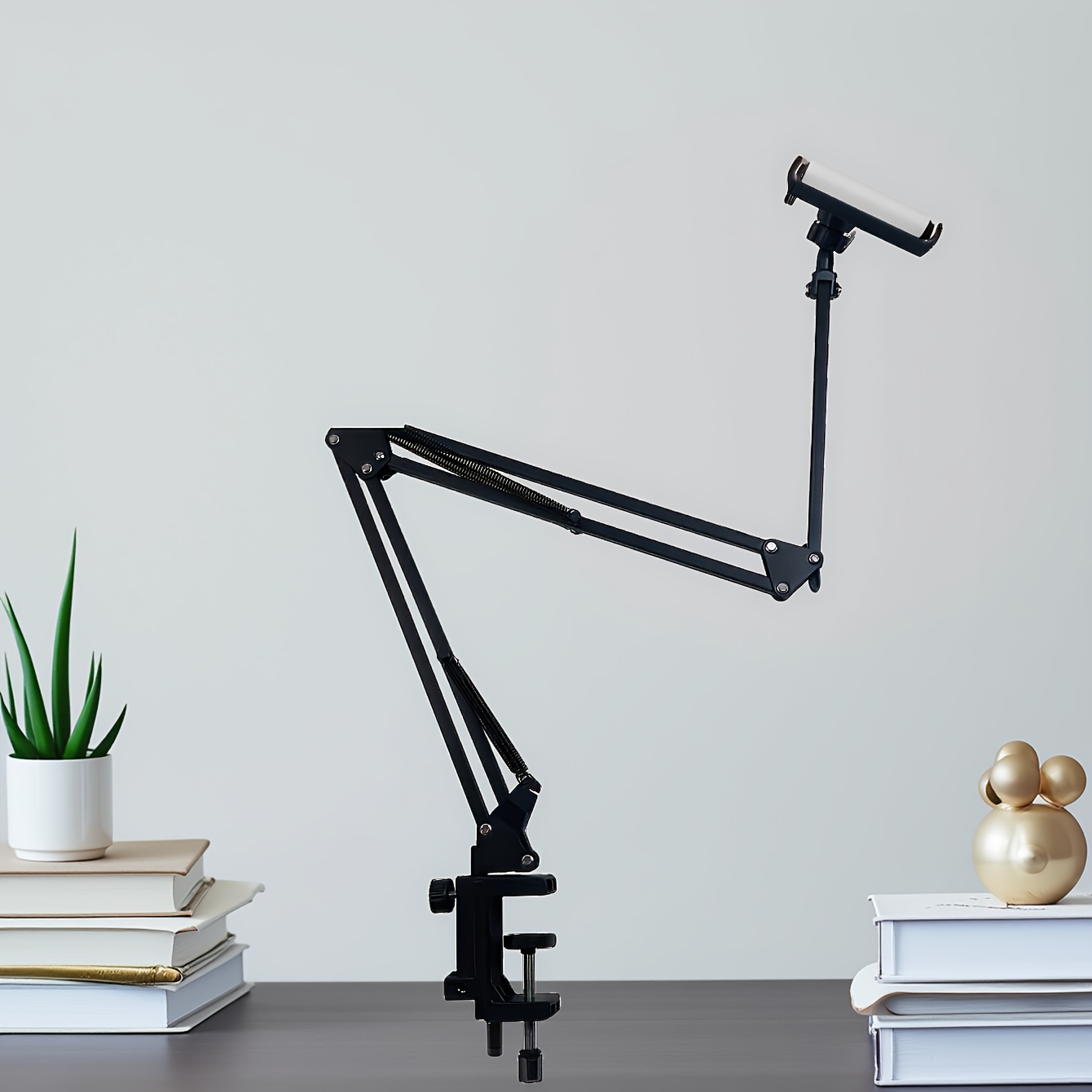 TEMU Portable Foldable Bedside Tablet Stand, Heavy-duty Metal Arm Clamp With Adjustable 360° Rotation, Multi-scene