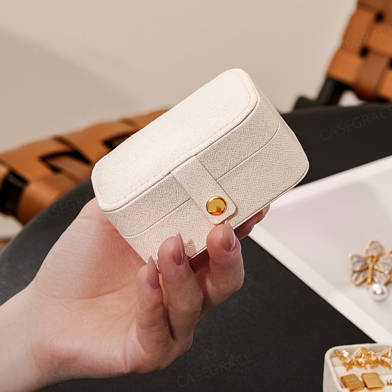 15pcs 2 in 1 mini portable jewelry box with detachable ring tray pearlescent   leather jewelry organizer for earrings necklaces rings hair clips travel jewelry case decorative jewelry box gift for her valentines day gift mothers day gift birthday present jewelry boxes Product details 8