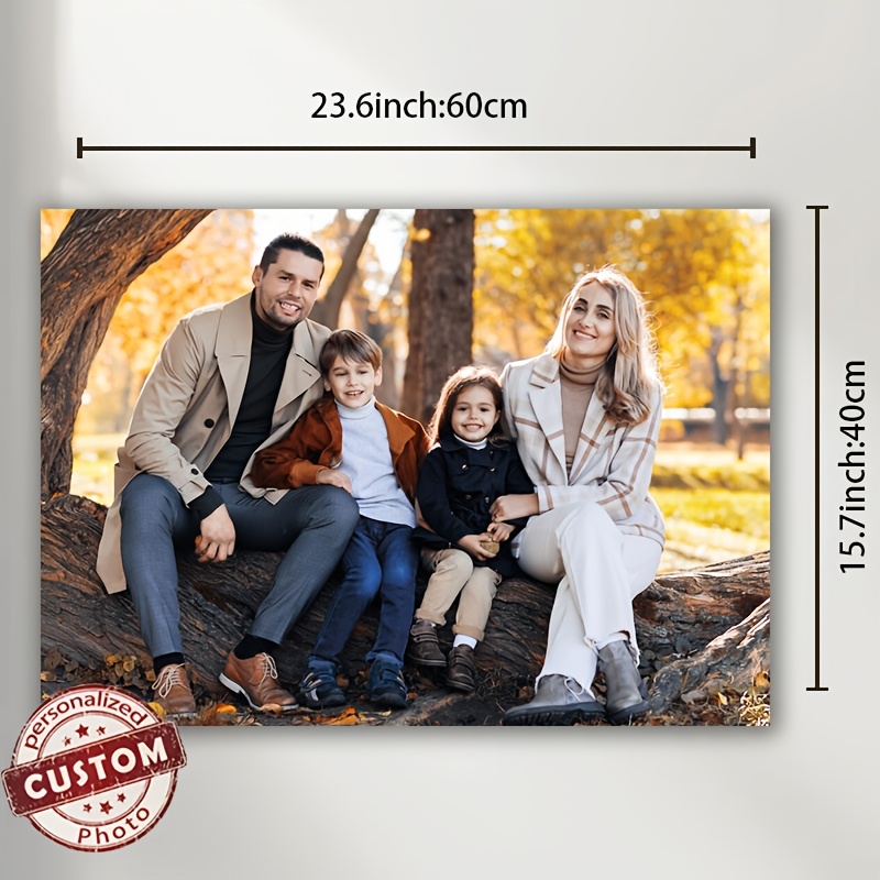 TEMU Room Decor 1pc Custom Canvas Print Poster - Personalized Wedding, Couples & Family Photo, Perfect Gift For , Home Decor, Ideal For Halloween &