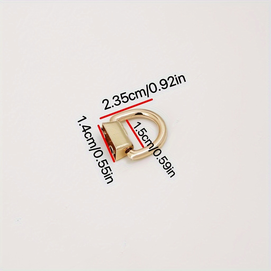 2pcs D-ring Bag Hooks, Metal Handbag Side Hanging Clips With Screws, Crossbody Purse Chain Accessories, No Tool Included