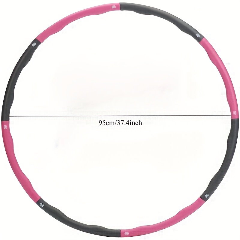 Detachable Fitness Hoop with Massage Nubs, Polypropylene Exercise Ring with Weight Adjustment, Striped Design for Enhanced Grip Stability
