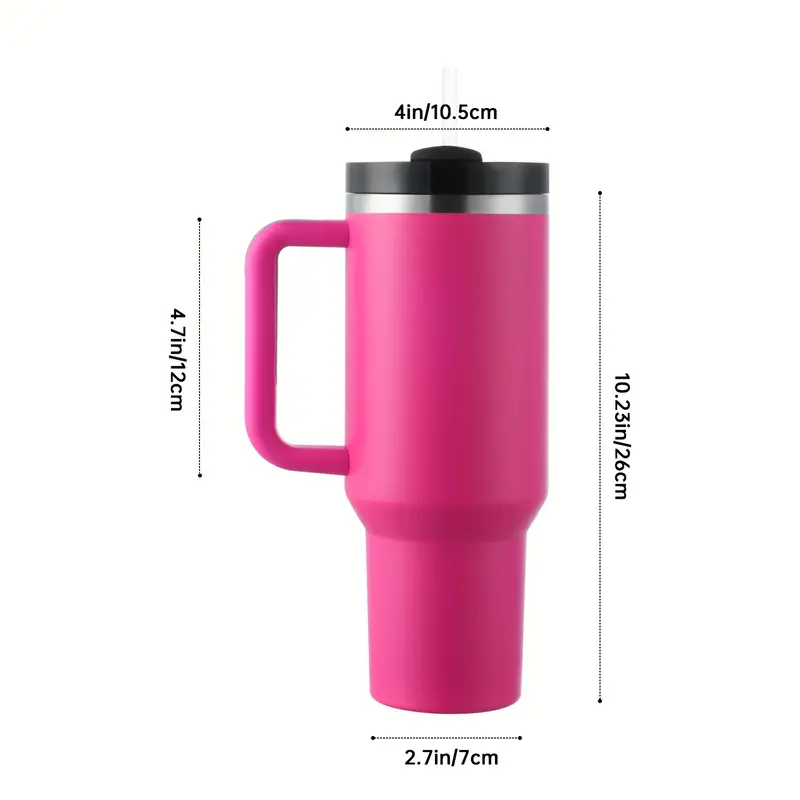 40oz stainless steel vacuum insulated tumbler with lid straw slip resistant bpa mug for hot cold drinks water iced tea coffee smoothies cold for 24 hours hot for 12 hours daily use travel drinkware sleek cylindrical mug durable drinkware travel coffee mug insulated details 4