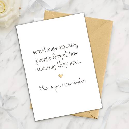 1pc with envelope special encouragement greeting card inspirational for thank you card support motivational card friendship good luck and mental health positive affirmation gift