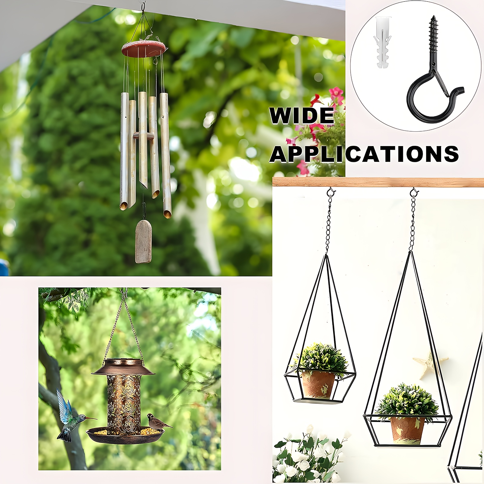 S Hooks, 10-40 Units of Q-Type Hooks That Can Be Easily Released, Perfect for Hanging Outdoor Halloween Light Strings, Plant Flower Baskets, Wind Chimes, And Bird Feeders. Features a Safety Buckle Design, Ideal for Christmas And Halloween Holiday Gi