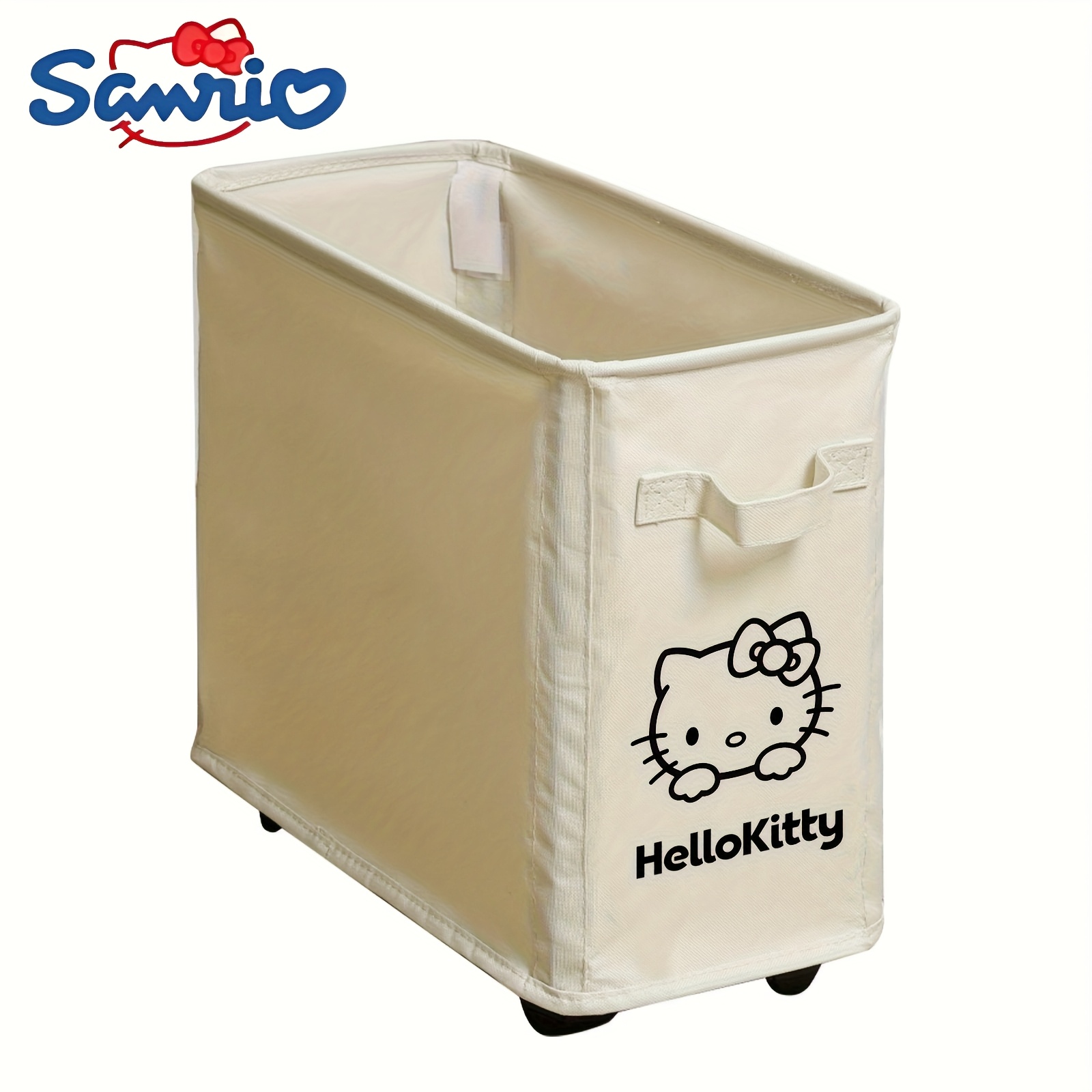 1 Cute Hello Kitty Designed Mobile Storage Cart With Wheels - Detachable Desktop Storage Cart For Office Supplies, Cart, Multi Compartment Storage Cart For Books, Bottles, And Additions