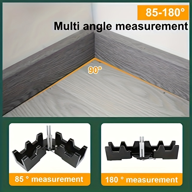 

2-in-1 Precision Miter Gauge Tool - Skirting & Beveling, To 30mm Widths, Abs+pc+stainless Steel