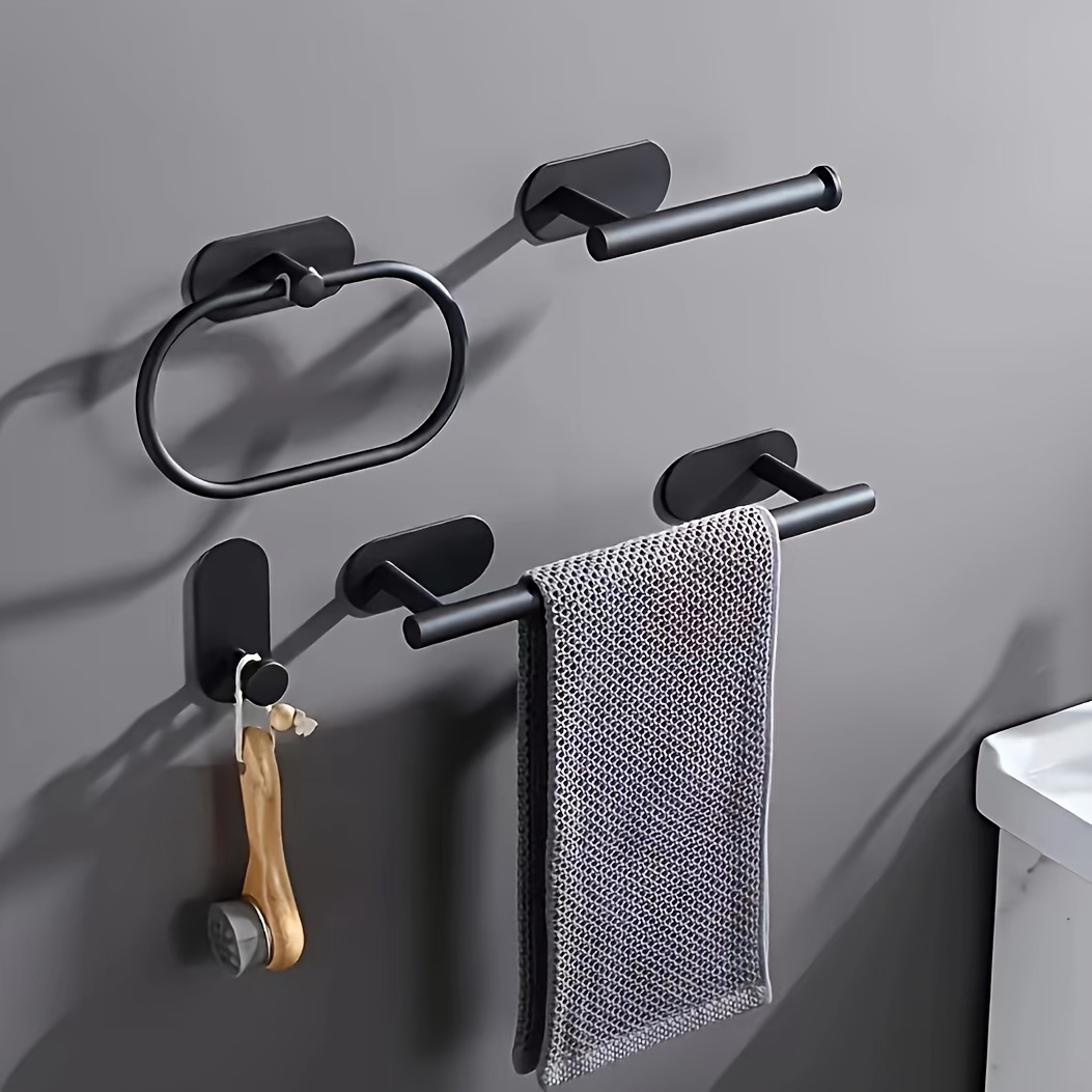 Punch Installation Towel Rod, Stainless Steel Bath Hardware Set, Bathroom  Towel Hanging Rod, Toilet Tissue Holder Rod, Bathroom Towel Clothes Hook,  Bathroom Accessories - Temu Bahrain