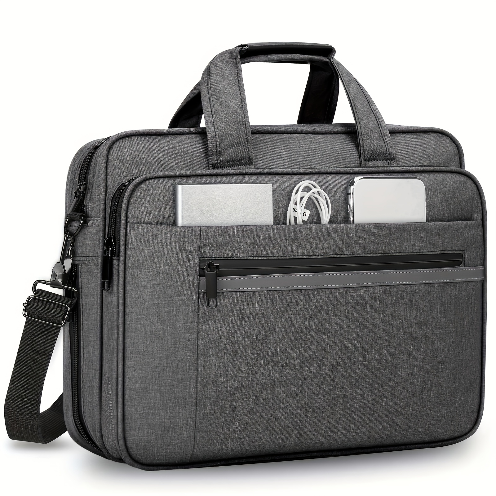 

Waterproof 15.6" Laptop Briefcase - , Lightweight With Adjustable Shoulder Strap For - Ideal For Travel, College, Business