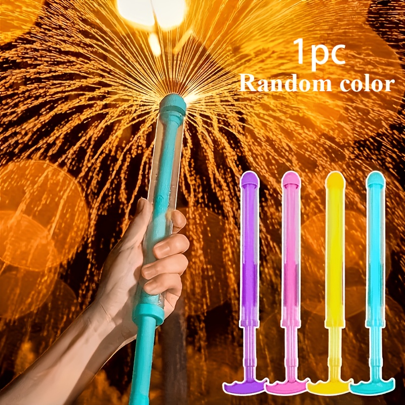 1pc summer firework effect water gun pull back water blaster for beach pool backyard fun christmas birthday new year party gift for kids random color