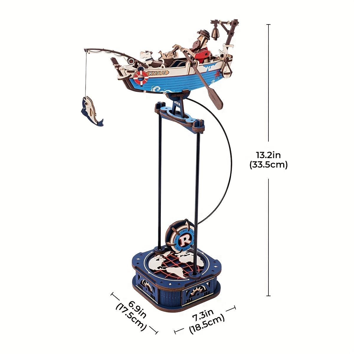 TEMU 1pc, Gravity Swing Model Building Kit 3d Wooden Puzzle Kit Sky Captain Kit Ocean Fisher Kit Best Gifts For Mcd01/mcd02