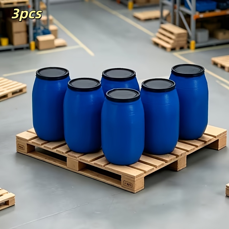 TEMU Ensemble de 3 pièces, Ornements de fûts empilés industriels réalistes multicolores, Décorations de fûts en plastique chimique imprimés en 3D,