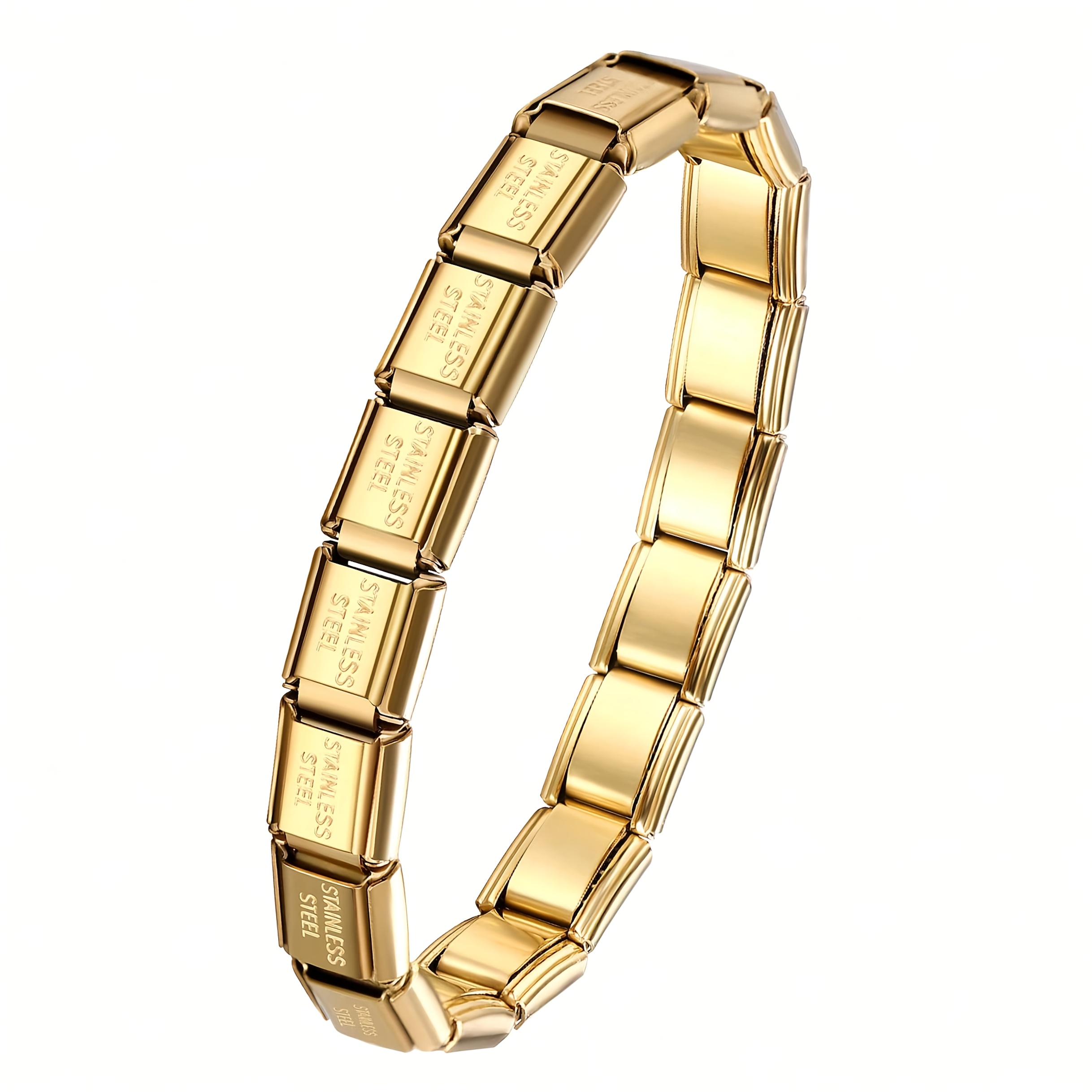 TEMU 1pc Minimalist Bangle Bracelet For Women & - Stainless Steel Mirror Polished Geometric Jewelry, Elegant Stackable Boho Beach Summer Holiday
