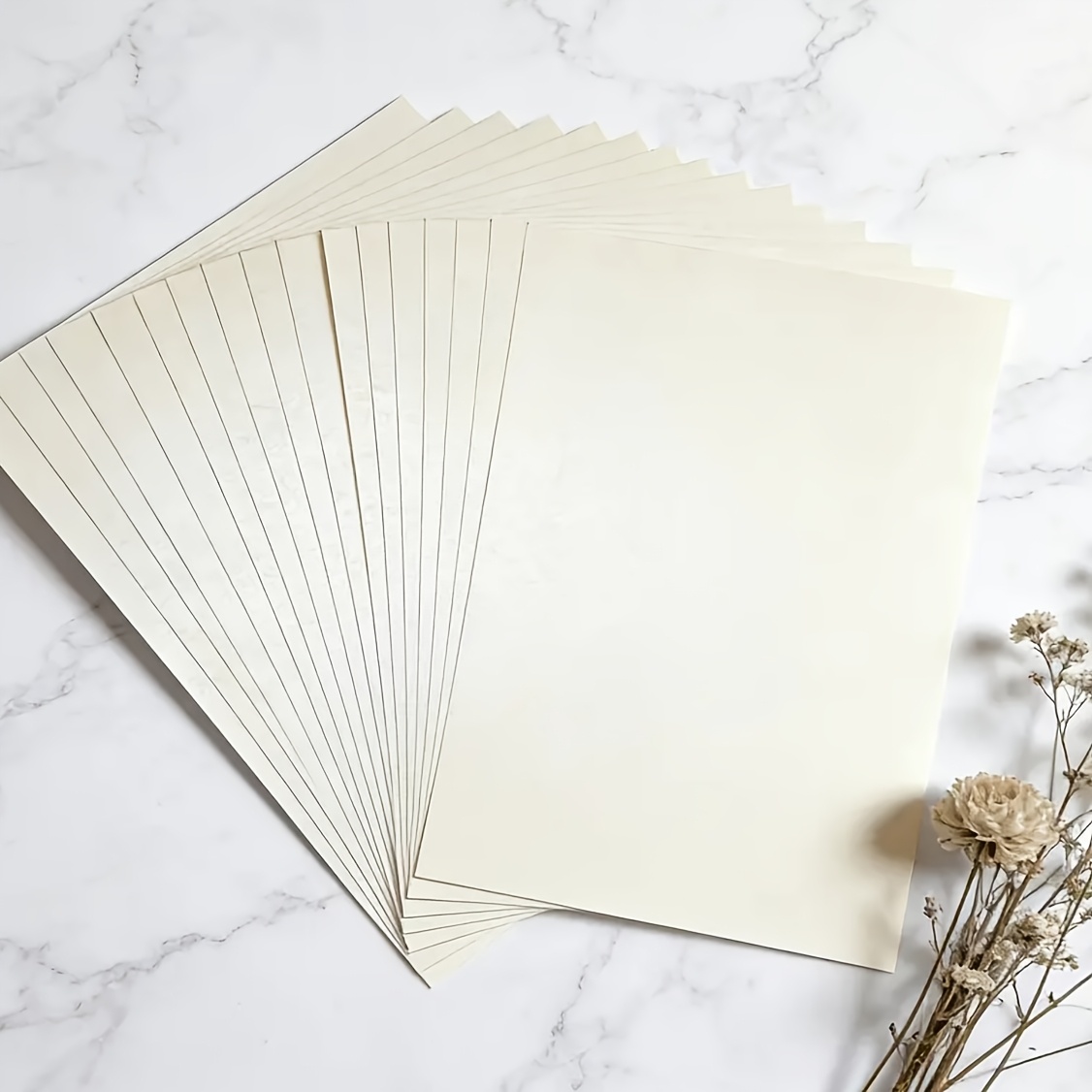 Image of 14 Sheets Of Off-white Pearlescent Cardstock - A4 Size Thickened Handmade Paper, End, Suitable For Wedding Invitations, Materials, Gift Box Packaging, , Artistic Greeting Cards