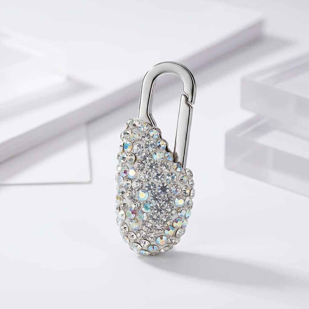 Rhinestone Zipper Head Replacement Accessory, Universal For Handbags, Suitcases, Down Jackets, Sparkling Rhinestone Zipper Pull, Transformation Light , Optional, Exquisite Repair Decoration Dual-use