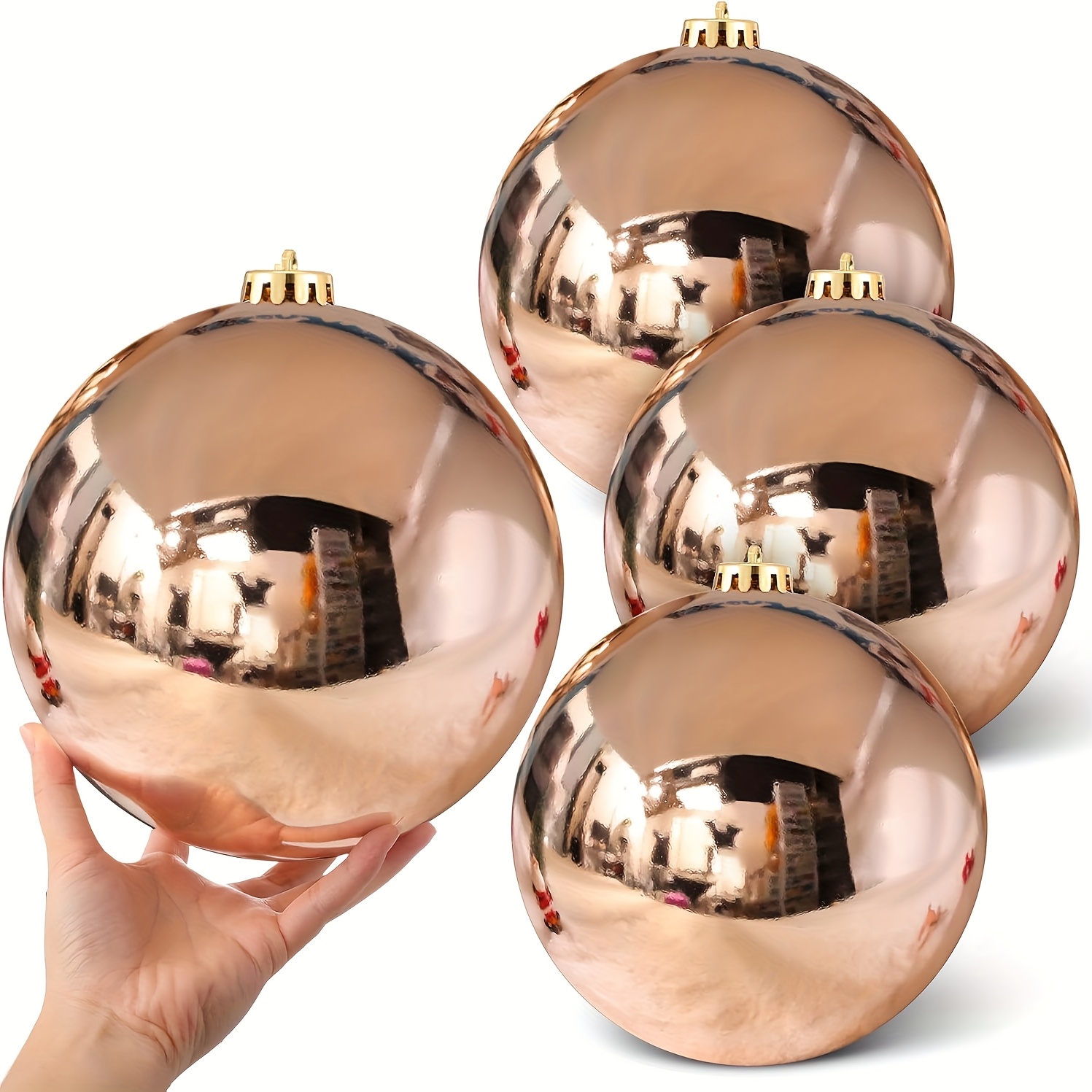 4pcs Large Big Christmas Ball Ornaments--
