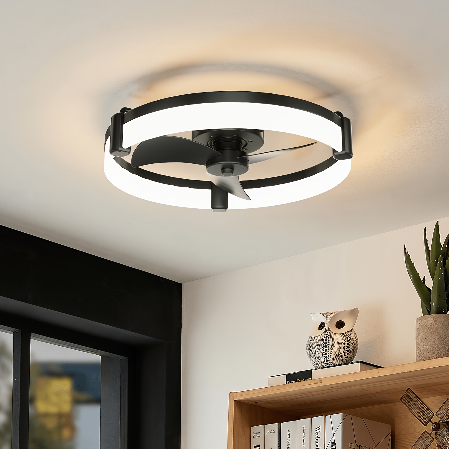 Led Ceiling Fan With Lighting, 3 Color Temperatures And 6 Ceiling Fan With Lamp, Remote Control, Quiet Dimmable Fan Ceiling Light