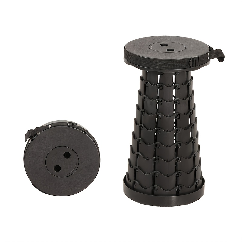 181,44 kg Sunkiųjų Sąlygų Nešiojama Sulankstoma Kėdė ir Sulankstoma Taburetė – Kompaktiškas ir Lengvas Dizainas su Ergonomiška Svorio Laikymo Diržu, Tinkama Kempingui, Žvejybai, Pėsčiųjų Turizmui – Patvari Lauko Įranga, Puiki Dovana Žvejui (Juoda)